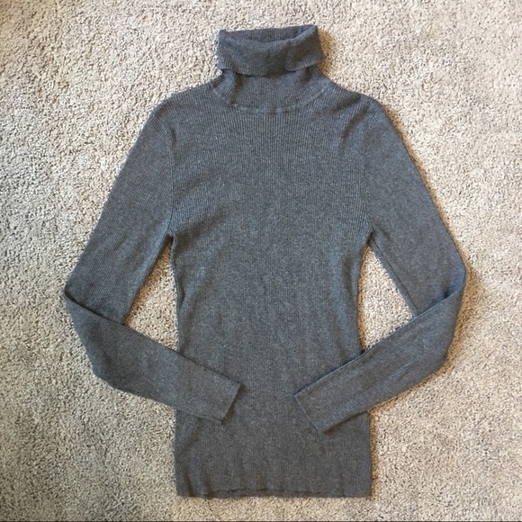 Premise Tops - Premise Studio Turtleneck Ribbed Long Sleeve Top